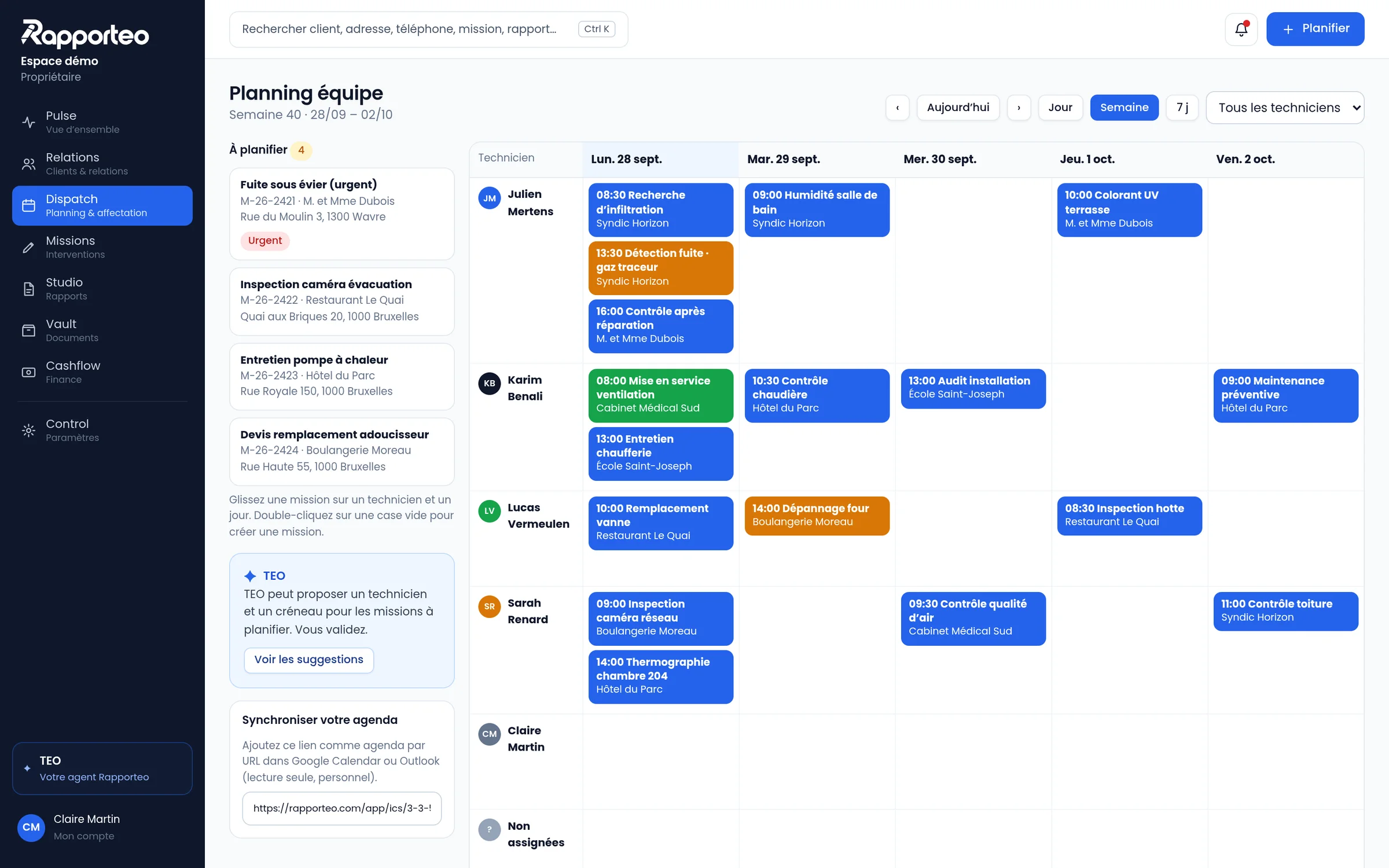 Rapporteo dispatch v2