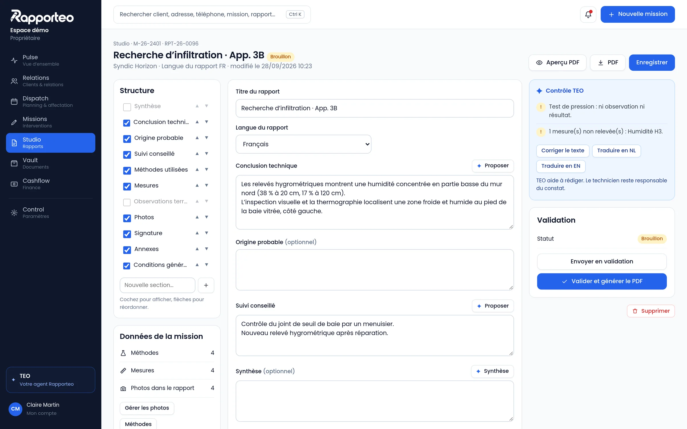 Rapporteo studio v2